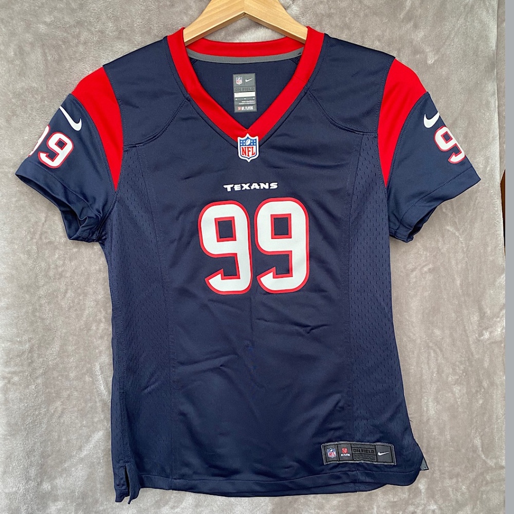 🎉Nike Houston Texans JJ Watt Jersey, Size Women’s Medium, Blue/Red